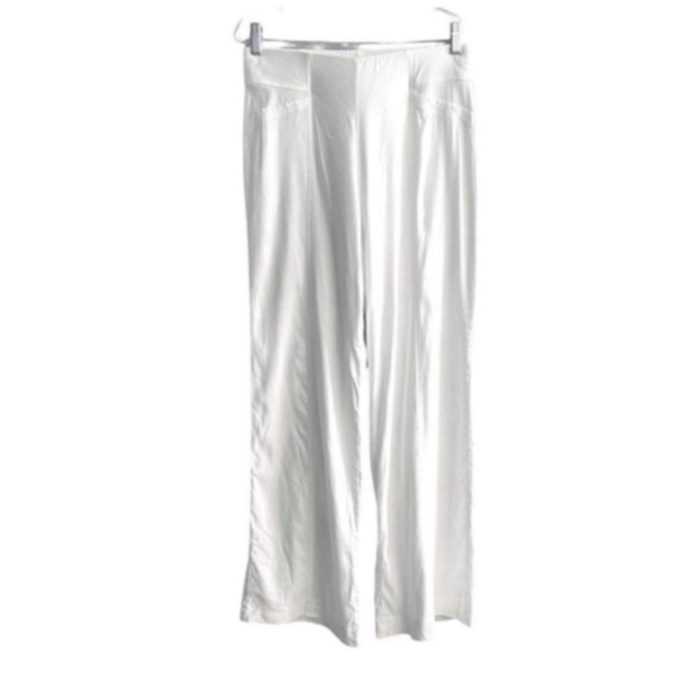INC International Concepts Wide Leg Linen Pants Pull-on White Size 6